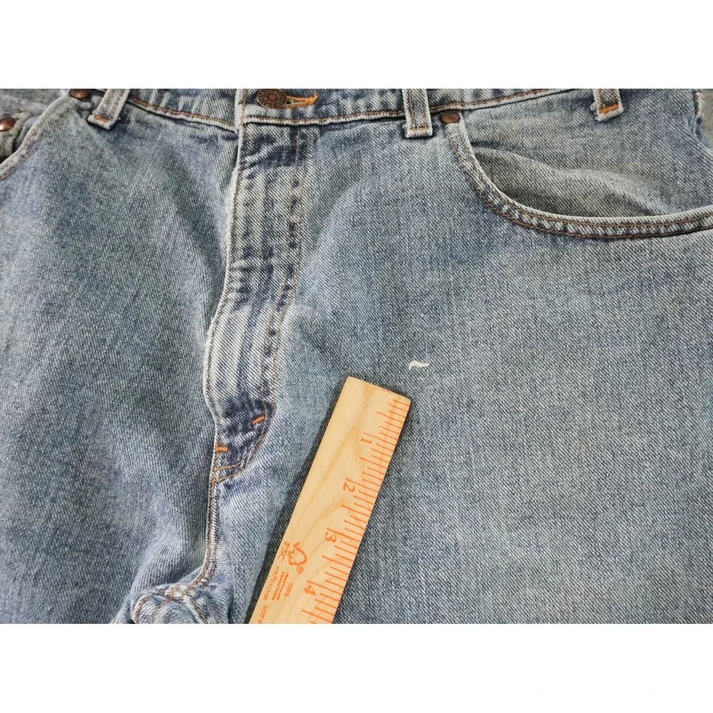Vintage‎ Levis 545 Jeans Mens 38x34 (36x32.5) Blue Denim Loose Stained Brown Tab